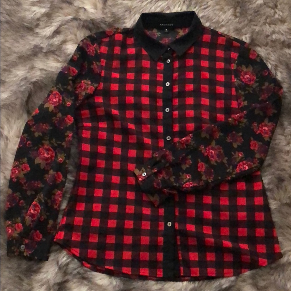 Rampage Checkered Top